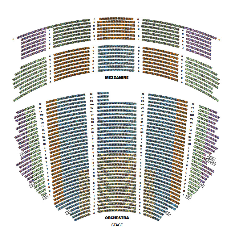 pantages theatre seating rows