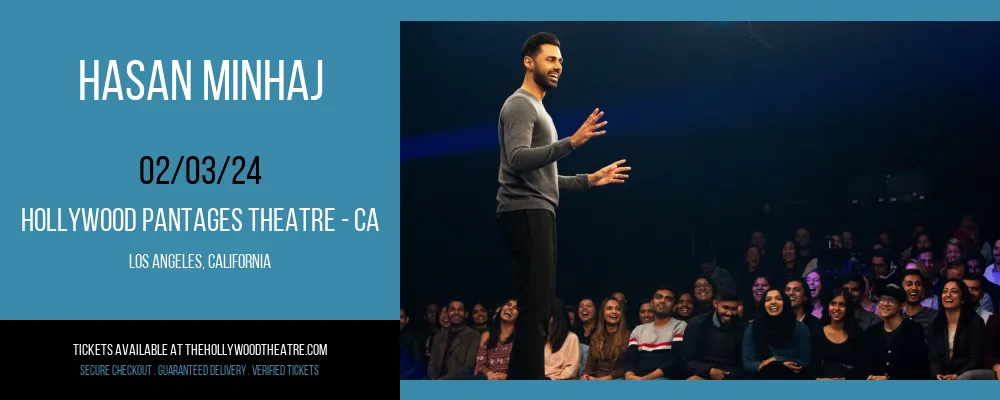 Hasan Minhaj at Hollywood Pantages Theatre - CA
