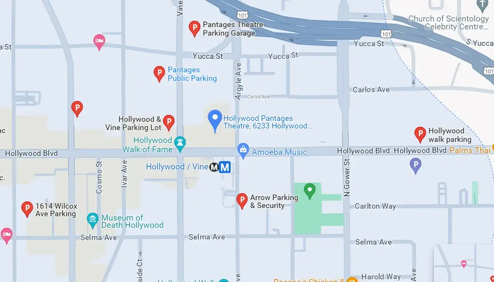 pantages theatre parking
